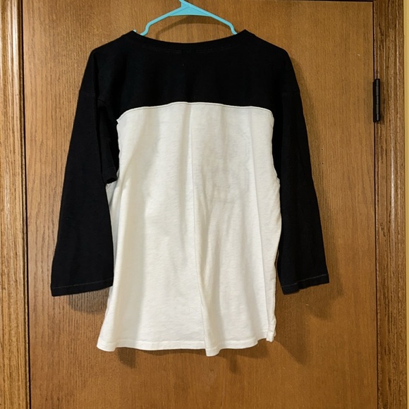 J Crew Football Navy White 83 three quarter sleeve top size  XL - Picture 14 of 14